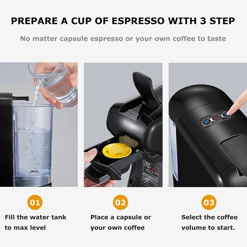 3 in 1  Italian Capsule Coffee Machine