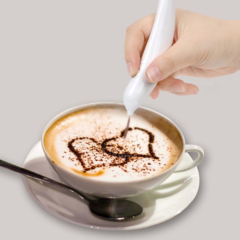 Electrical Latte Art Pen for Coffee Cake Spice Pen Cake Decoration Pen Coffee Carving Pen Baking Pastry Tools