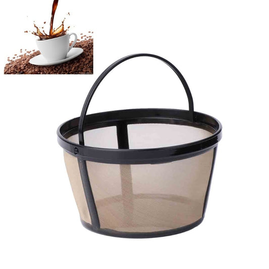 Reusable 10-12 Cup Coffee Filter Basket-style Permanent Metal Mesh