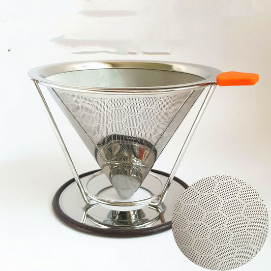 Stainless Steel Double-layer Coffee Filter & Holder