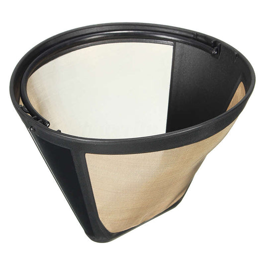 1PC Permanent Reusable #4 Cone Shape Coffee Filter Mesh Basket Stainless