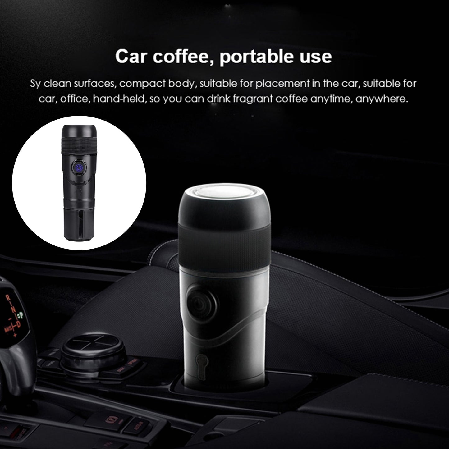 1pc Coffee Machine for Car Travelling Business DC12V 80W Large Capacity